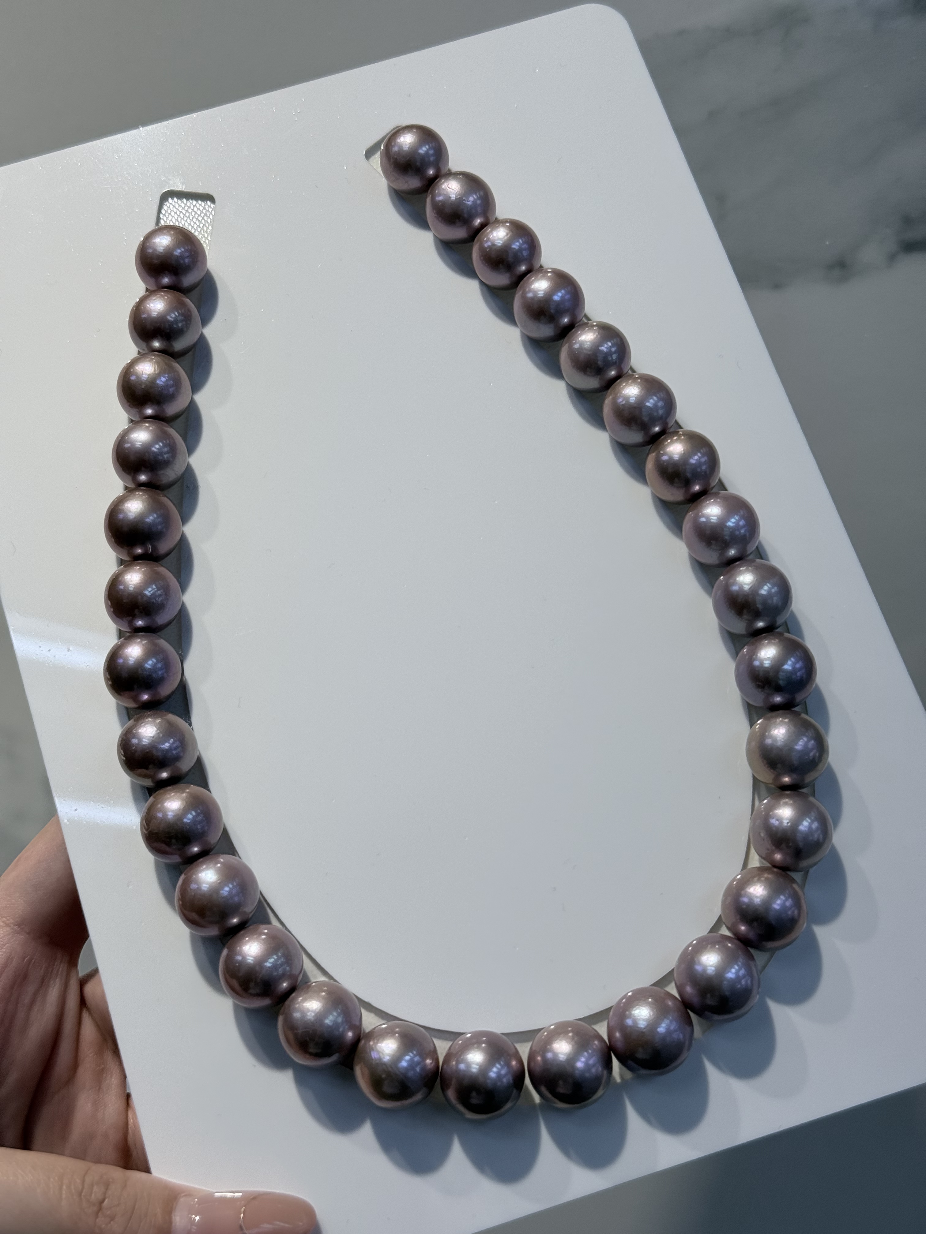 5A Natural Purple Pearl Strand 14~15mm