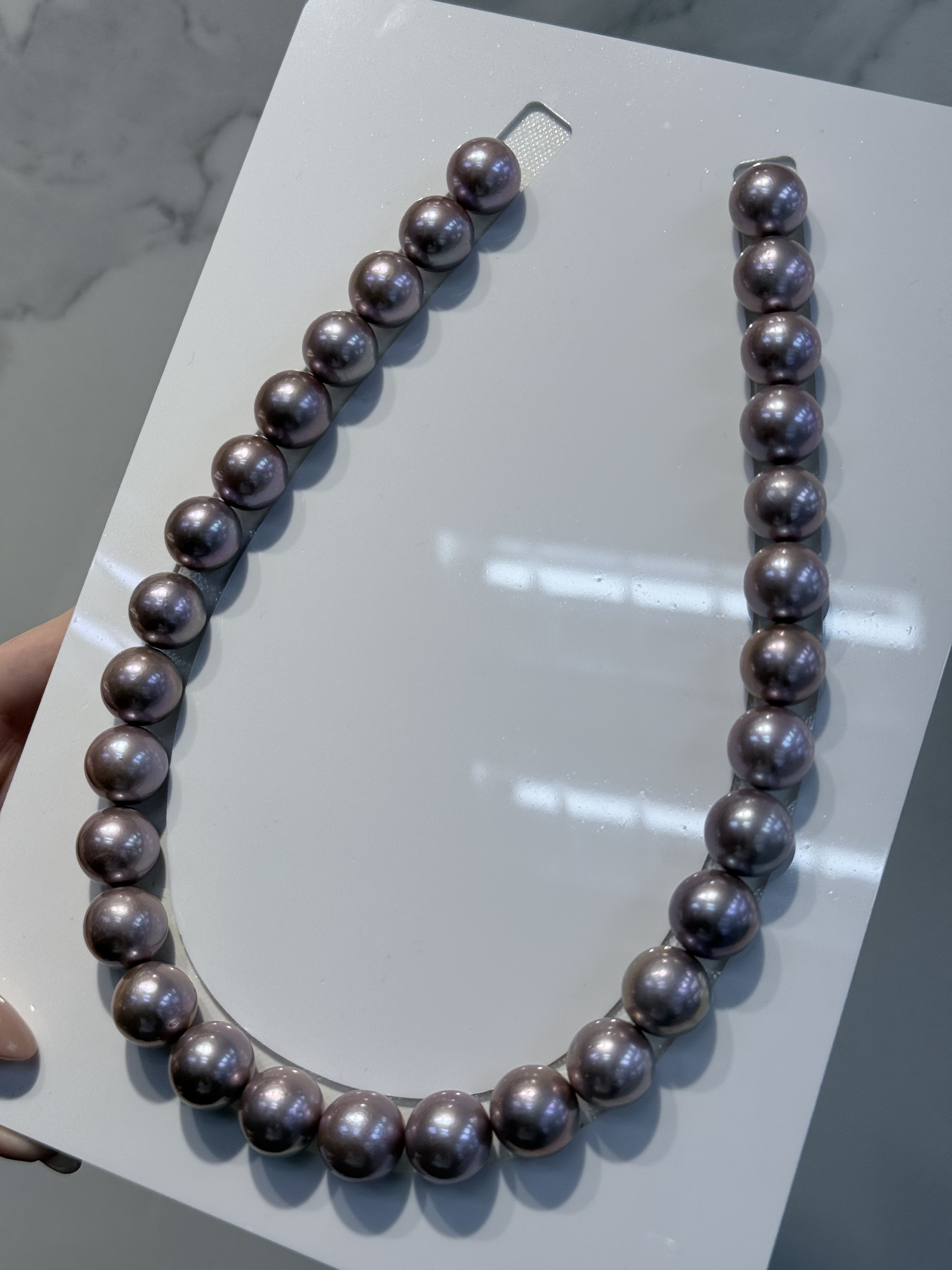 5A Natural Purple Pearl Strand 14~15mm