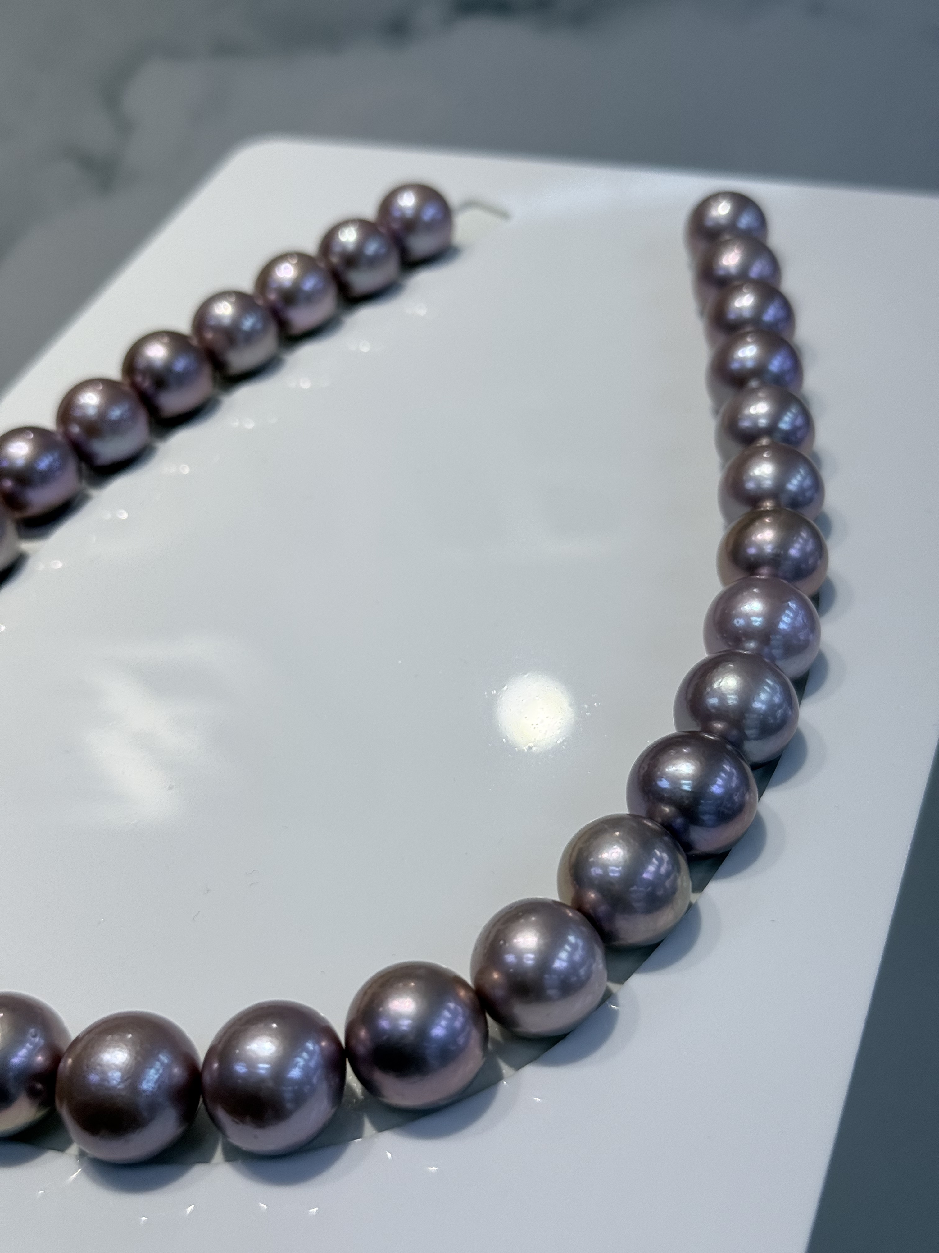 5A Natural Purple Pearl Strand 14~15mm