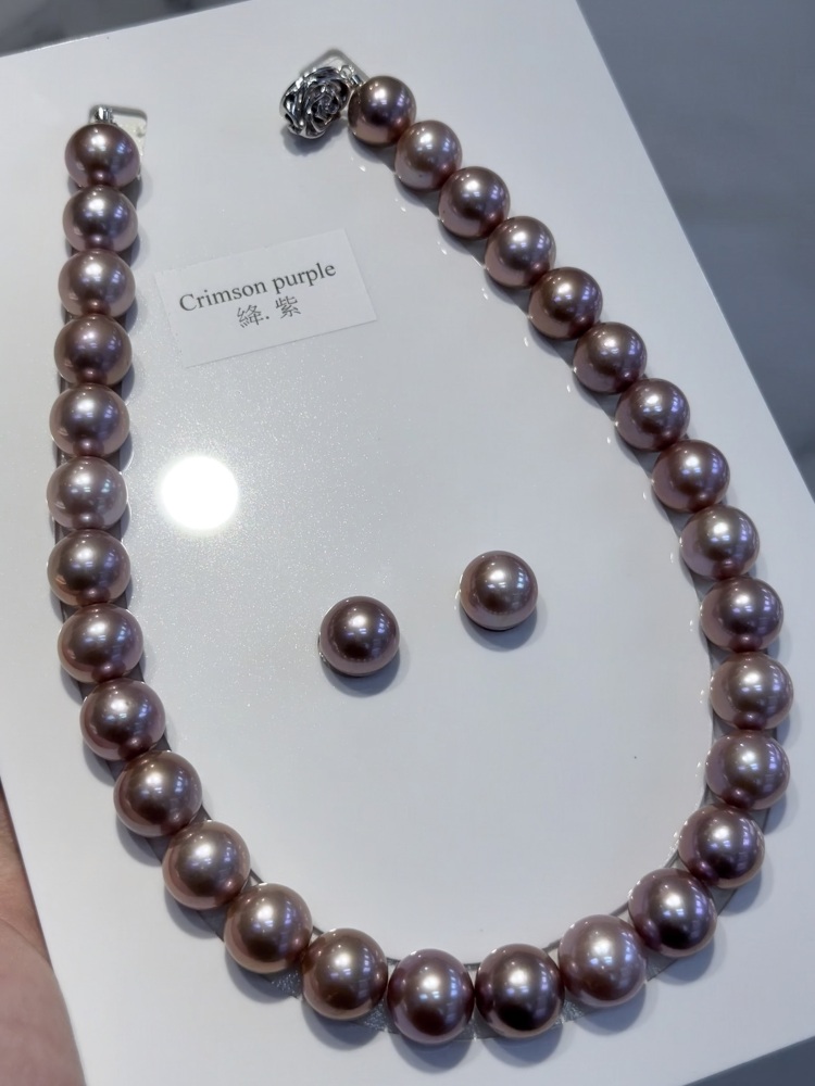 5A Natural Purple Pearl Strand 14~15mm