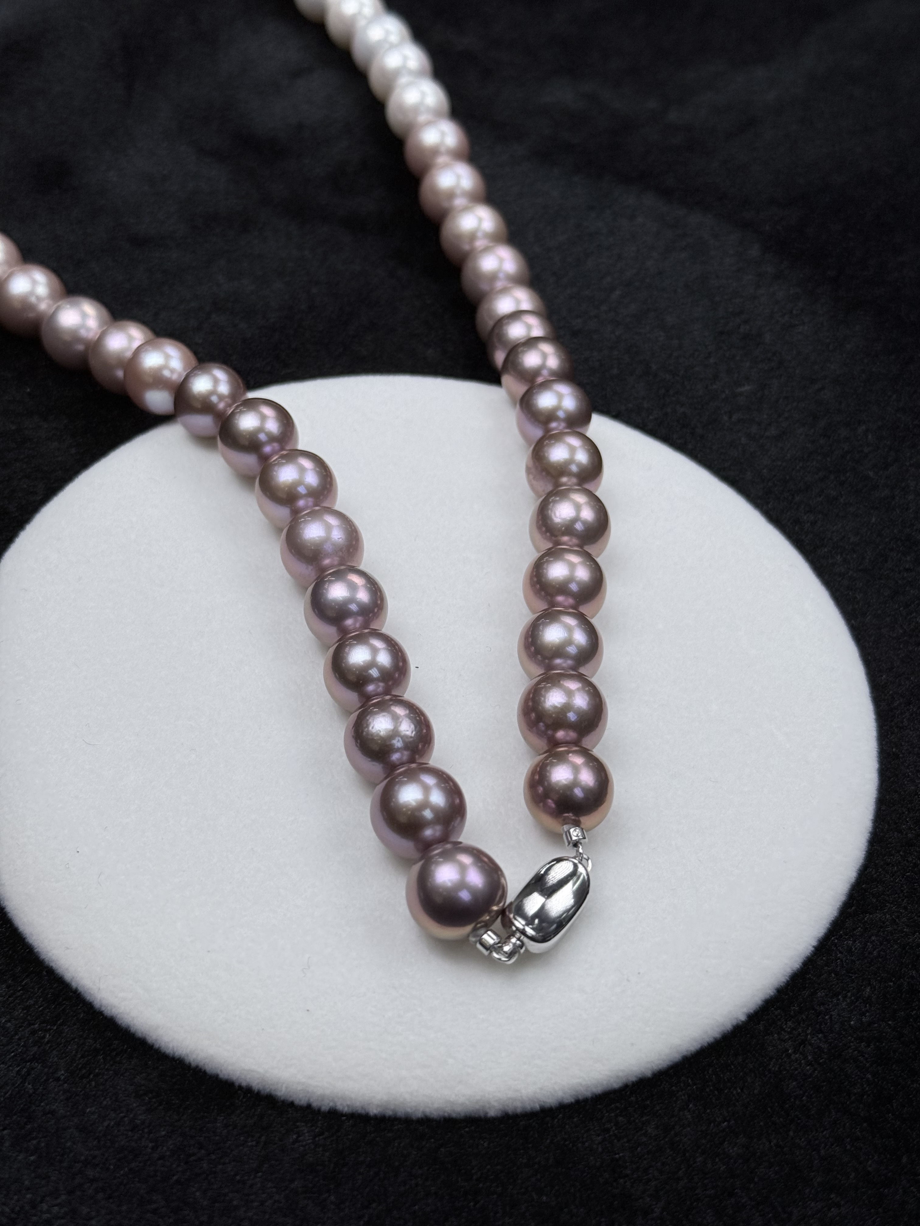 5A Gradient color Purple Freshwater Pearl strand 12~13mm
