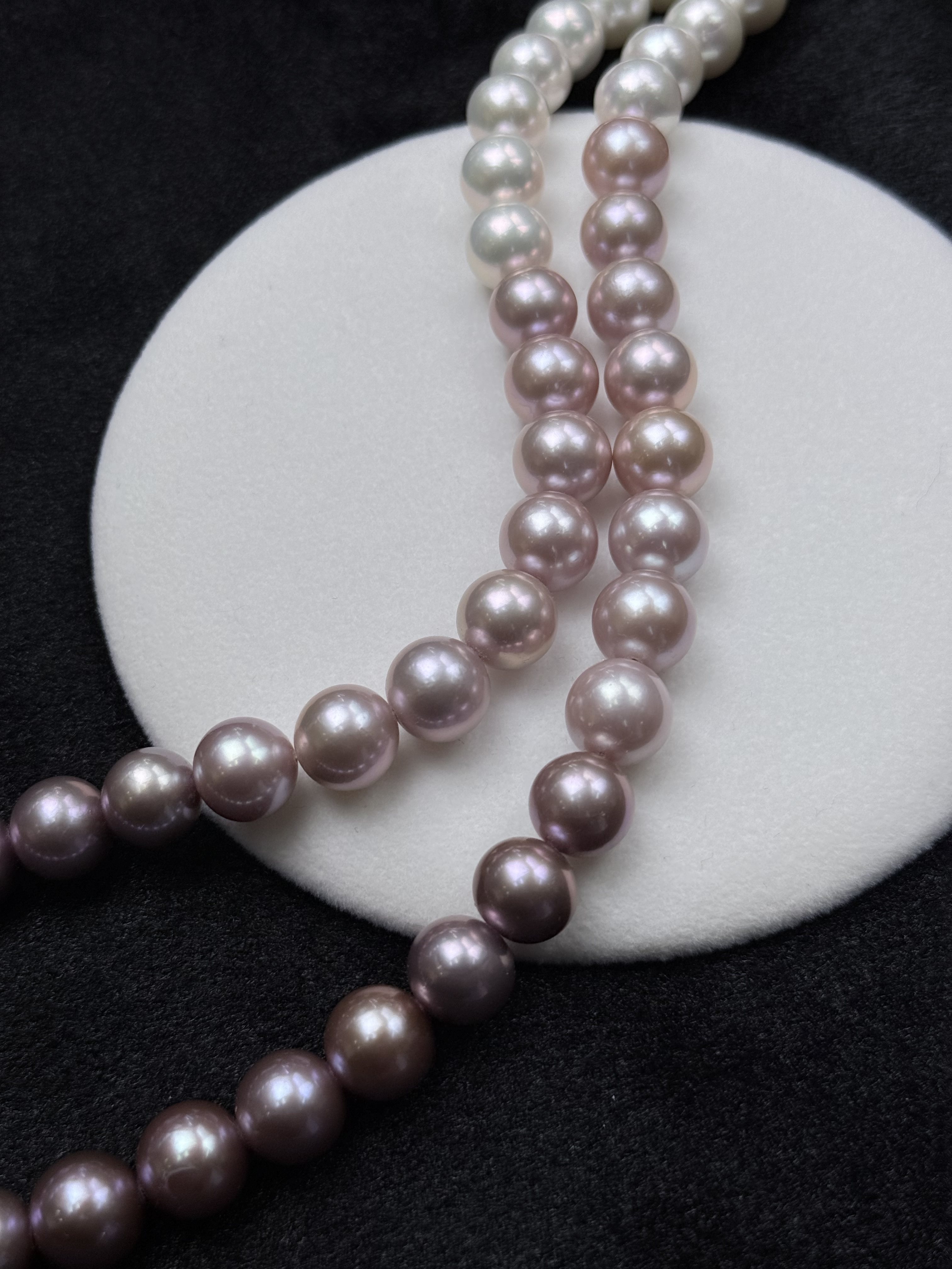 5A Gradient color Purple Freshwater Pearl strand 12~13mm