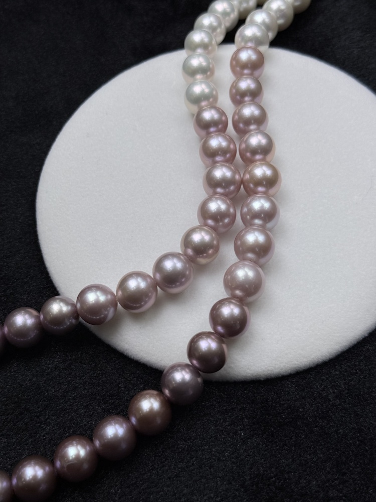 5A Gradient color Purple Freshwater Pearl strand 12~13mm