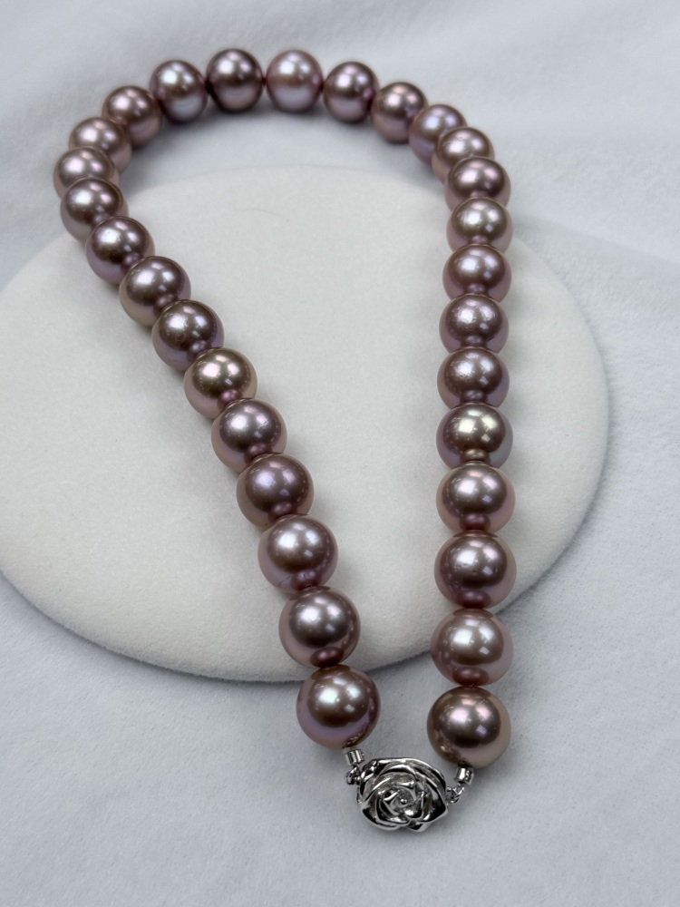 5A Natural Purple Pearl Strand 14~15mm