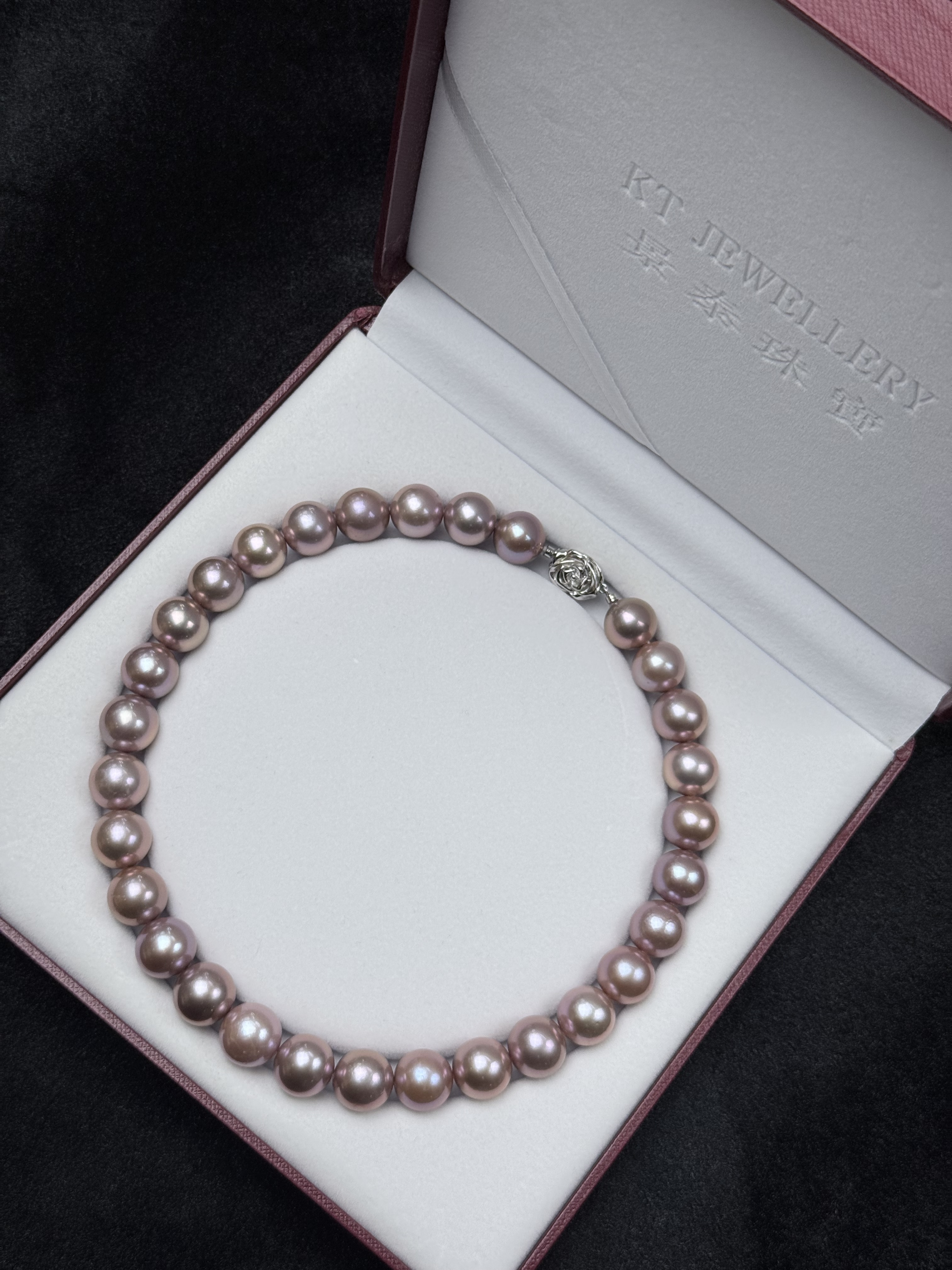 5A Natural Purple Pearl Strand 14~15mm