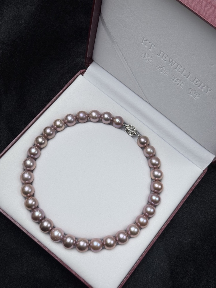 5A Natural Purple Pearl Strand 14~15mm