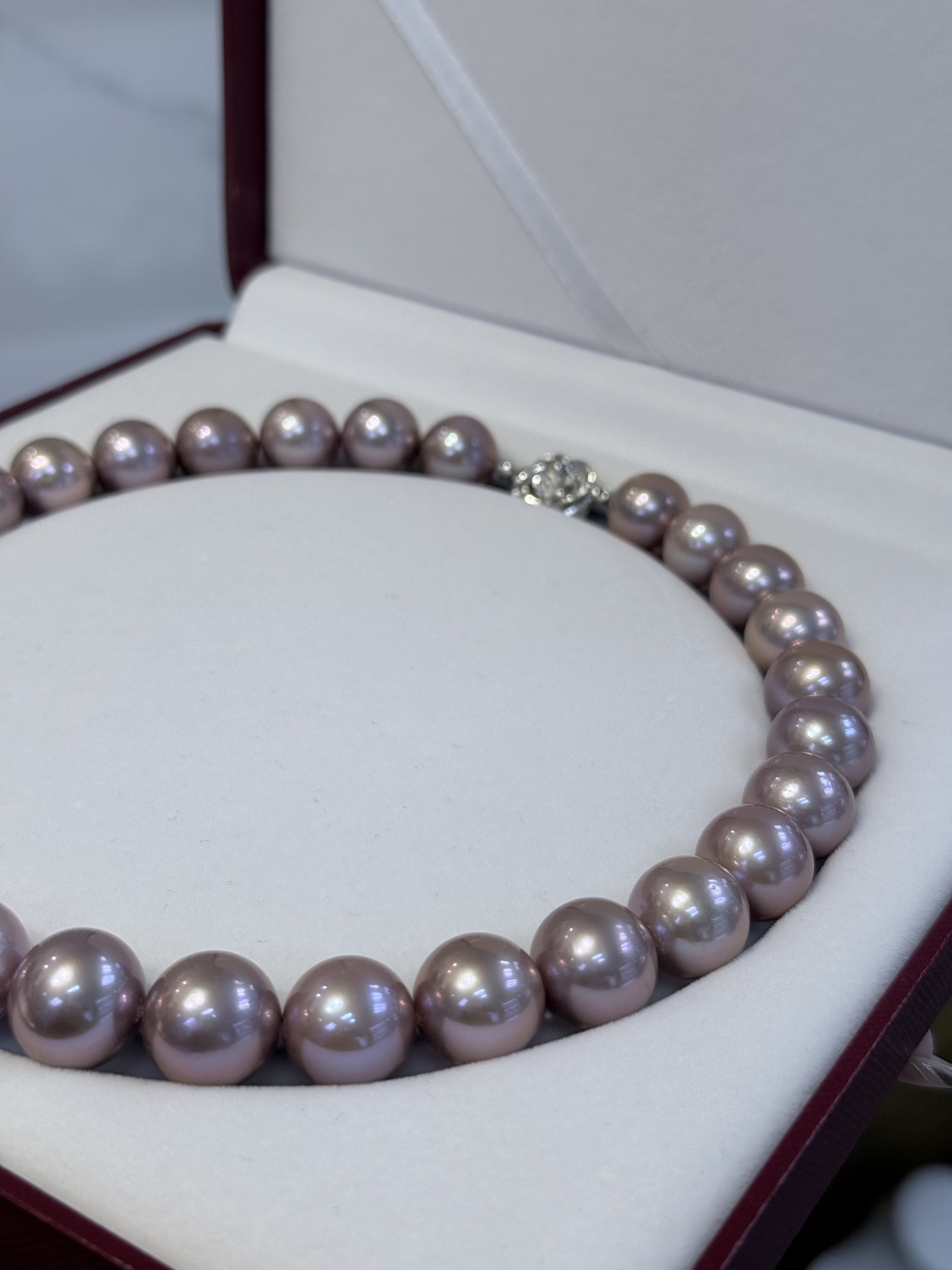 5A Natural Purple Pearl Strand 14~15mm