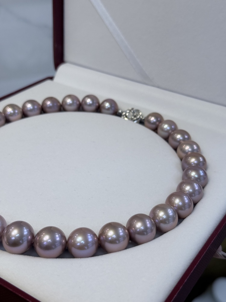5A Natural Purple Pearl Strand 14~15mm