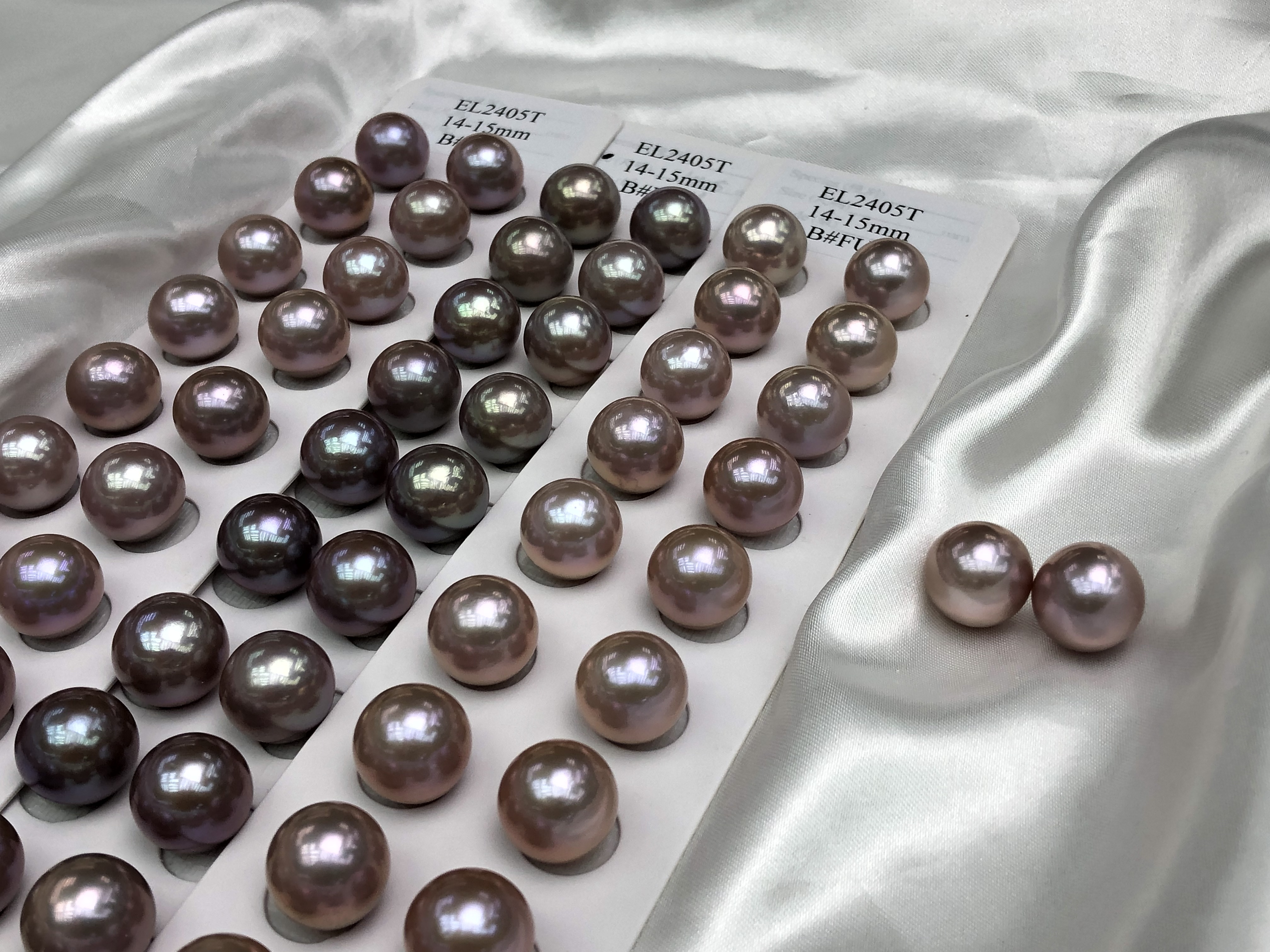 14~15mm  Freshwater Pearl Earrings with 925 Sterling Silver