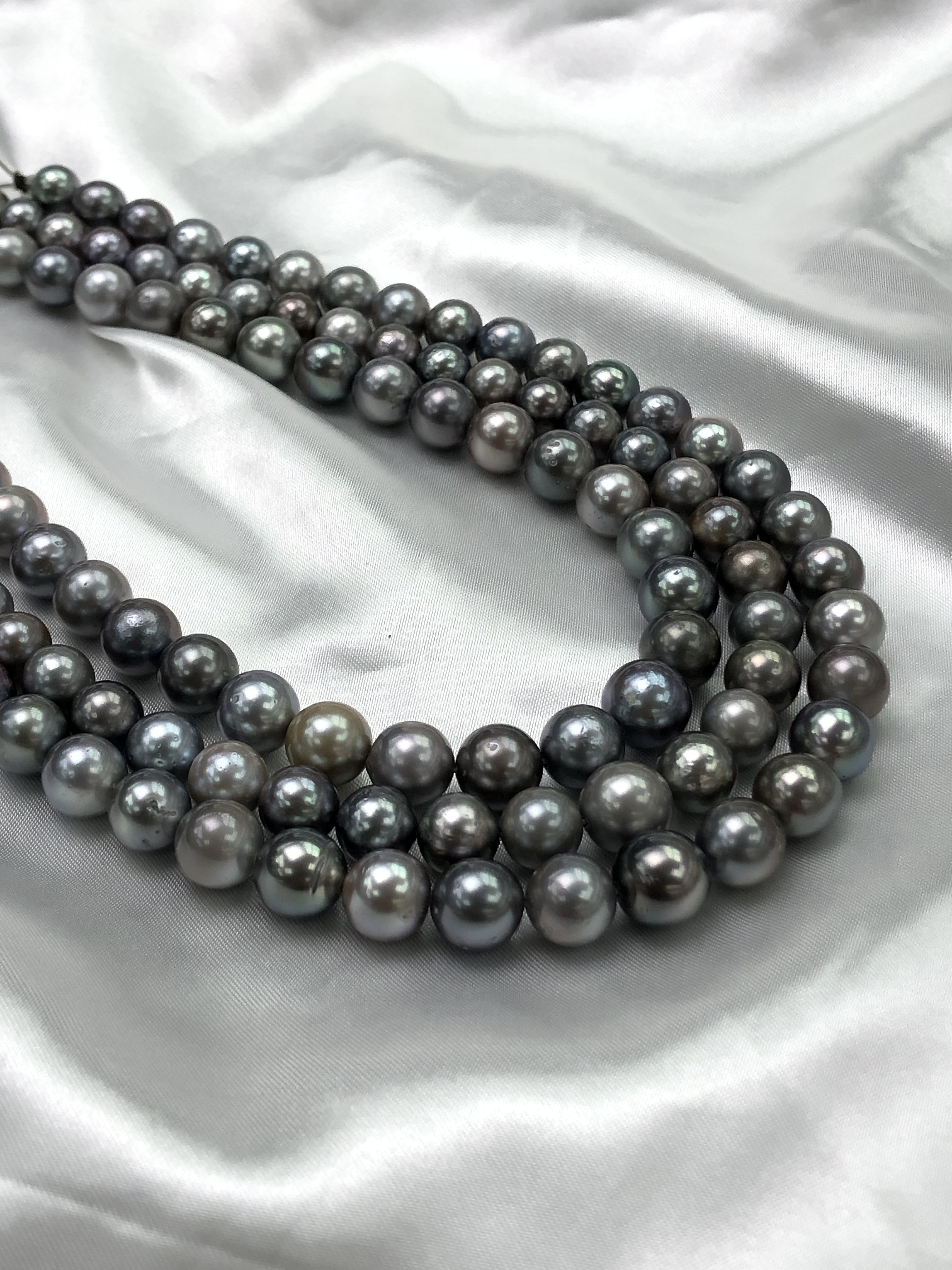 South Sea Pearls Tahiti Necklace 7~10mm