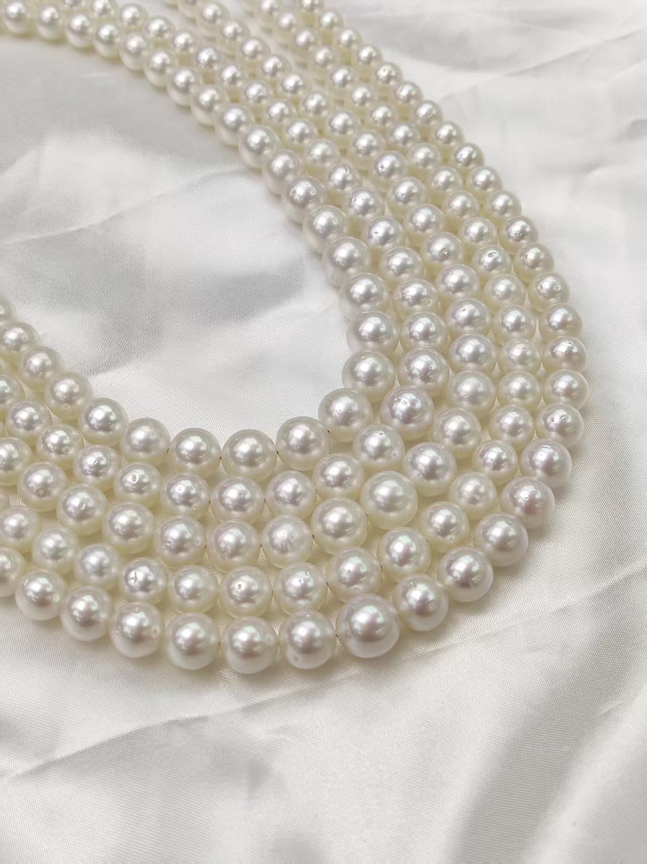 South Sea Australian White  Pearl Necklace 8~10mm