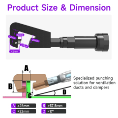 [Throat Depth 26mm] 5320 Cordless Puncher for Hole Punching of Air Valves & Common Plate Flanges,DEJIN MASTER,[Throat Depth 26mm] 5320 Cordless Puncher for Hole Punching of Air Valves & Common Plate Flanges