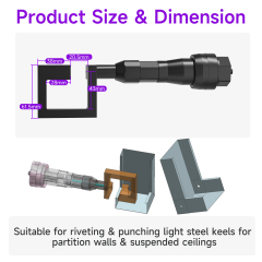 [Throat Depth 43mm] 5220 Cordless Puncher for Riveting of Partition & Ceiling Keels,DEJIN MASTER,[Throat Depth 43mm] 5220 Cordless Puncher for Riveting of Partition & Ceiling Keels