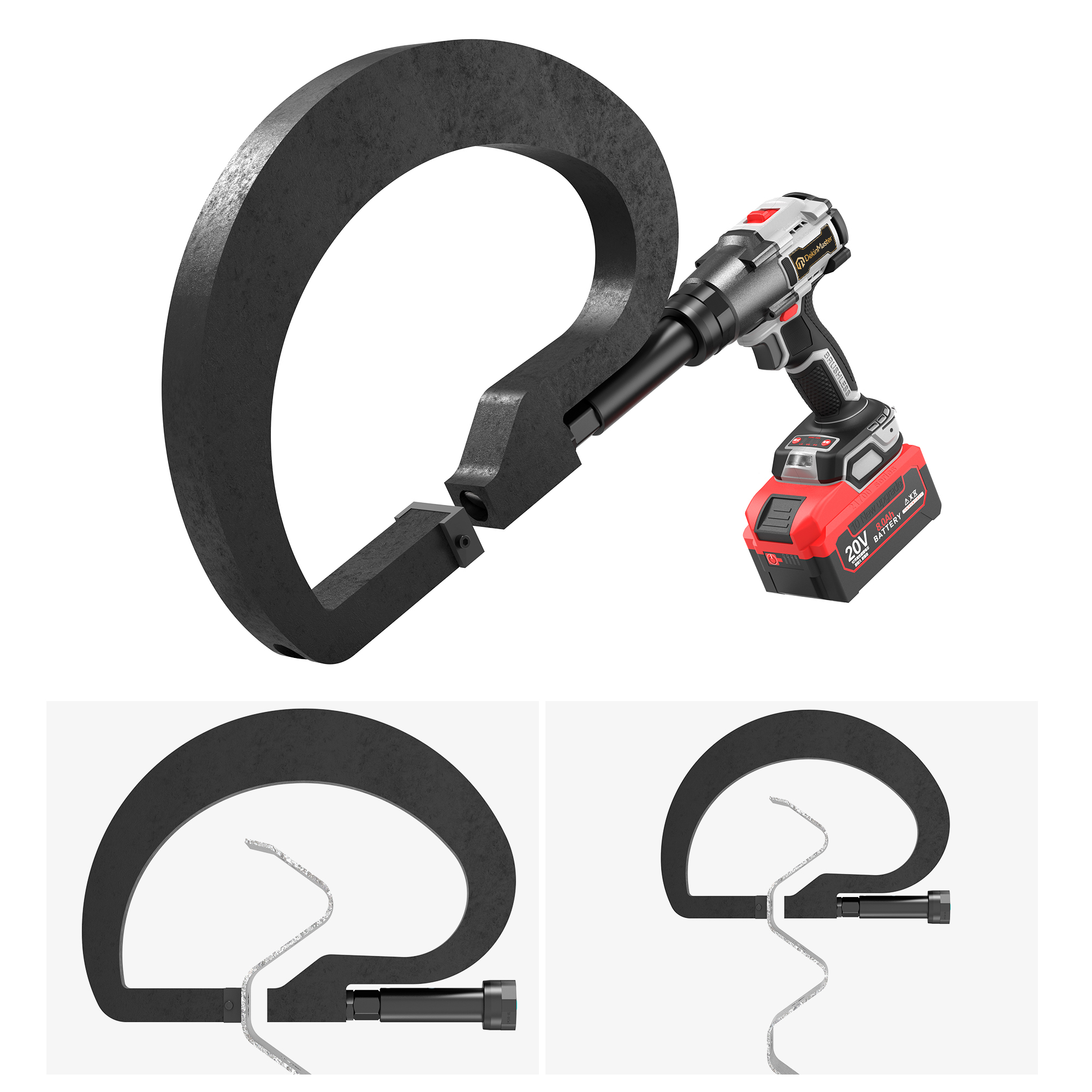 [Throat Depth 210mm] 5320 Cordless Puncher for Hole Punching of Highway Guardrails,DEJIN MASTER,[Throat Depth 210mm] 5320 Cordless Puncher for Hole Punching of Highway Guardrails