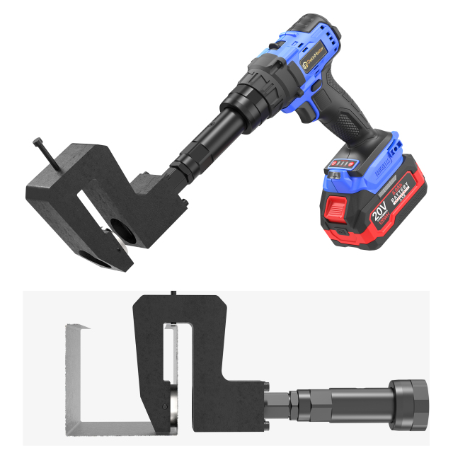 [Throat Depth 77mm] 5220 Cordless Puncher for Side Hole Punching of Electrical Wire Ducts & Galvanized Cable Trays,DEJIN MASTER,[Throat Depth 77mm] 5220 Cordless Puncher for Side Hole Punching of Electrical Wire Ducts & Galvanized Cable Trays