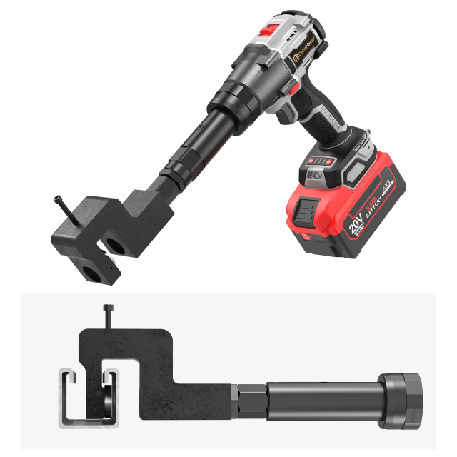 [Throat Depth 35.5mm] 5320 Cordless Puncher for Side Hole Punching of U‑Sections / PV Brackets,DEJIN MASTER,[Throat Depth 35.5mm] 5320 Cordless Puncher for Side Hole Punching of U‑Sections / PV Brackets
