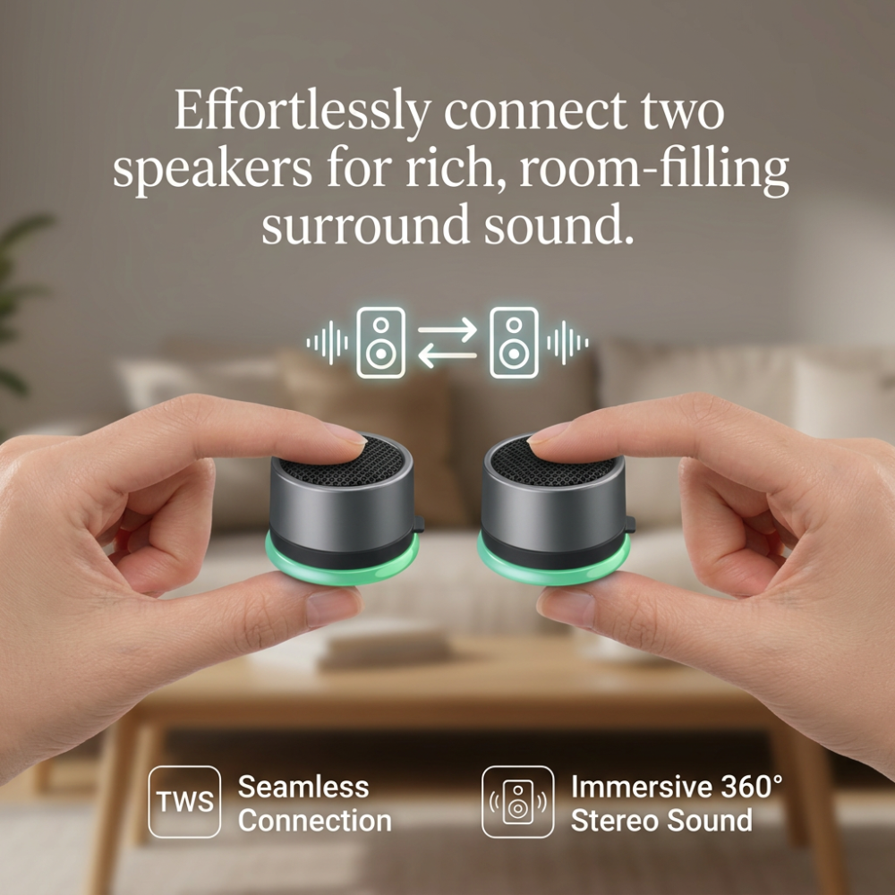 Cillso Magnetic Mini Portable Bluetooth Speaker, Bluetooth 5.4 Wireless Speaker with TWS Stereo & RGB Rhythm Lights, Splashproof Hands-Free Call Speaker for Car, Shower, Gym & Outdoor Use, Dark Gray