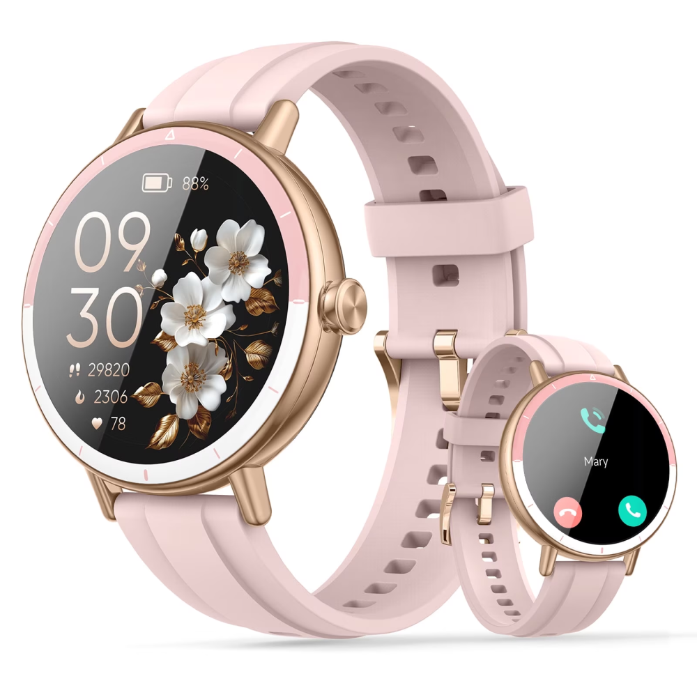Smart Watches for Women, 1.27" HD Touchscreen Fitness Tracker with Bluetooth Calls,  100+ Sport Modes Ladies Smart Watch, IP68 Waterproof Smartwatch Compatible IOS/Android
