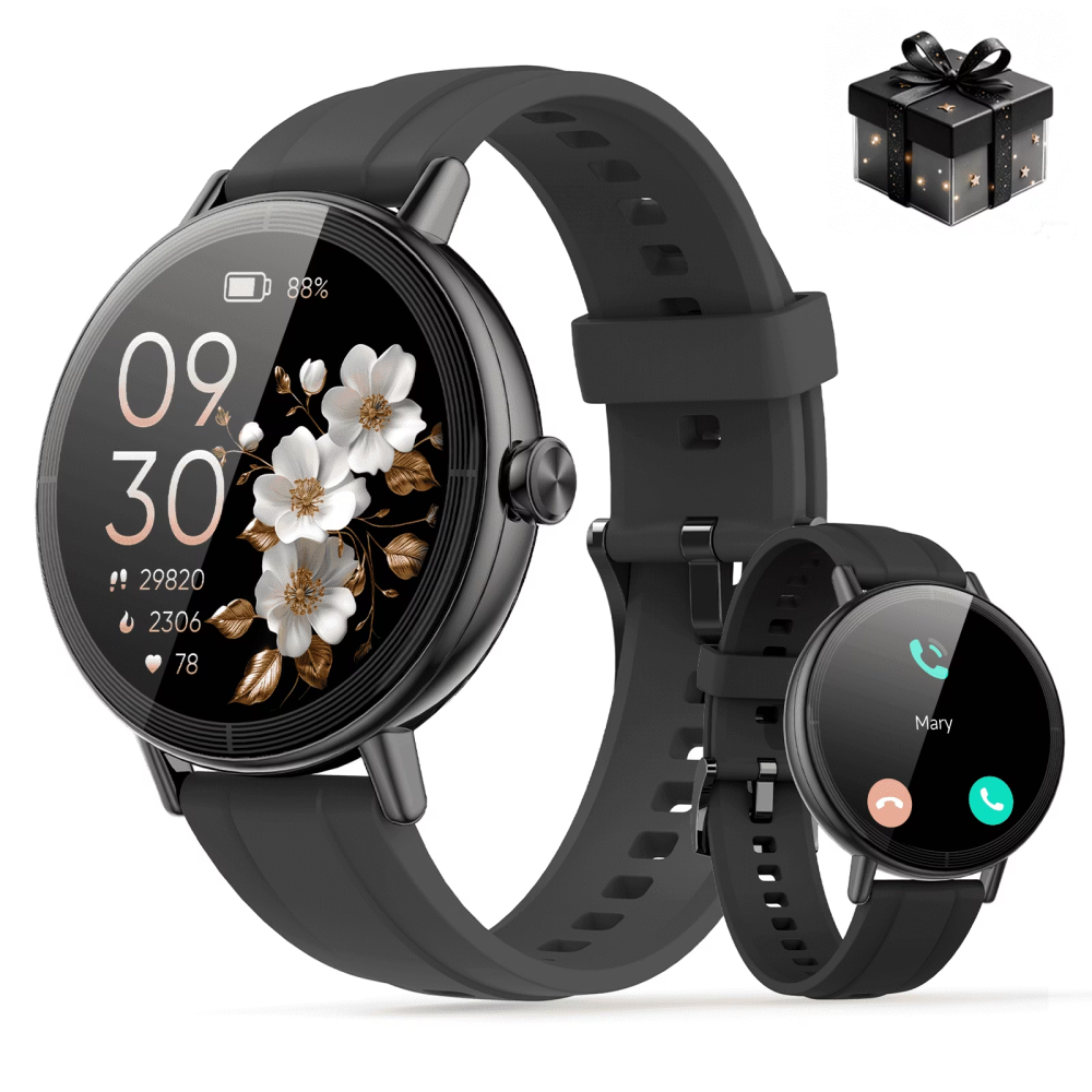 2026 Cillso Smart Watch Fits for Android and iPhone, 1.27" Vibrant HD Display Smartwatch for Men with Bluetooth Call, IP68 Waterproof Fitness Activity Tracker, Ideal Gift, Black
