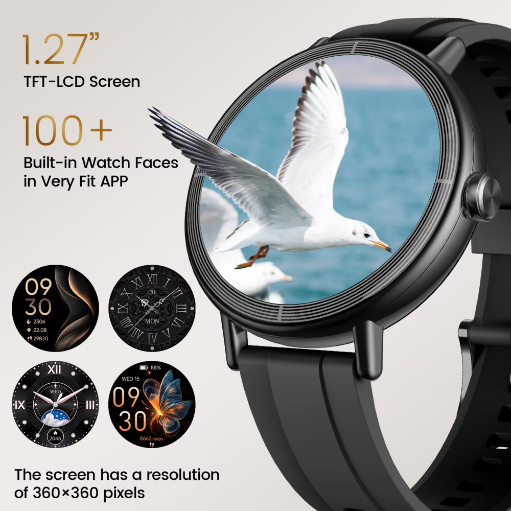 2026 Cillso Smart Watch Fits for Android and iPhone, 1.27" Vibrant HD Display Smartwatch for Men with Bluetooth Call, IP68 Waterproof Fitness Activity Tracker, Ideal Gift, Black