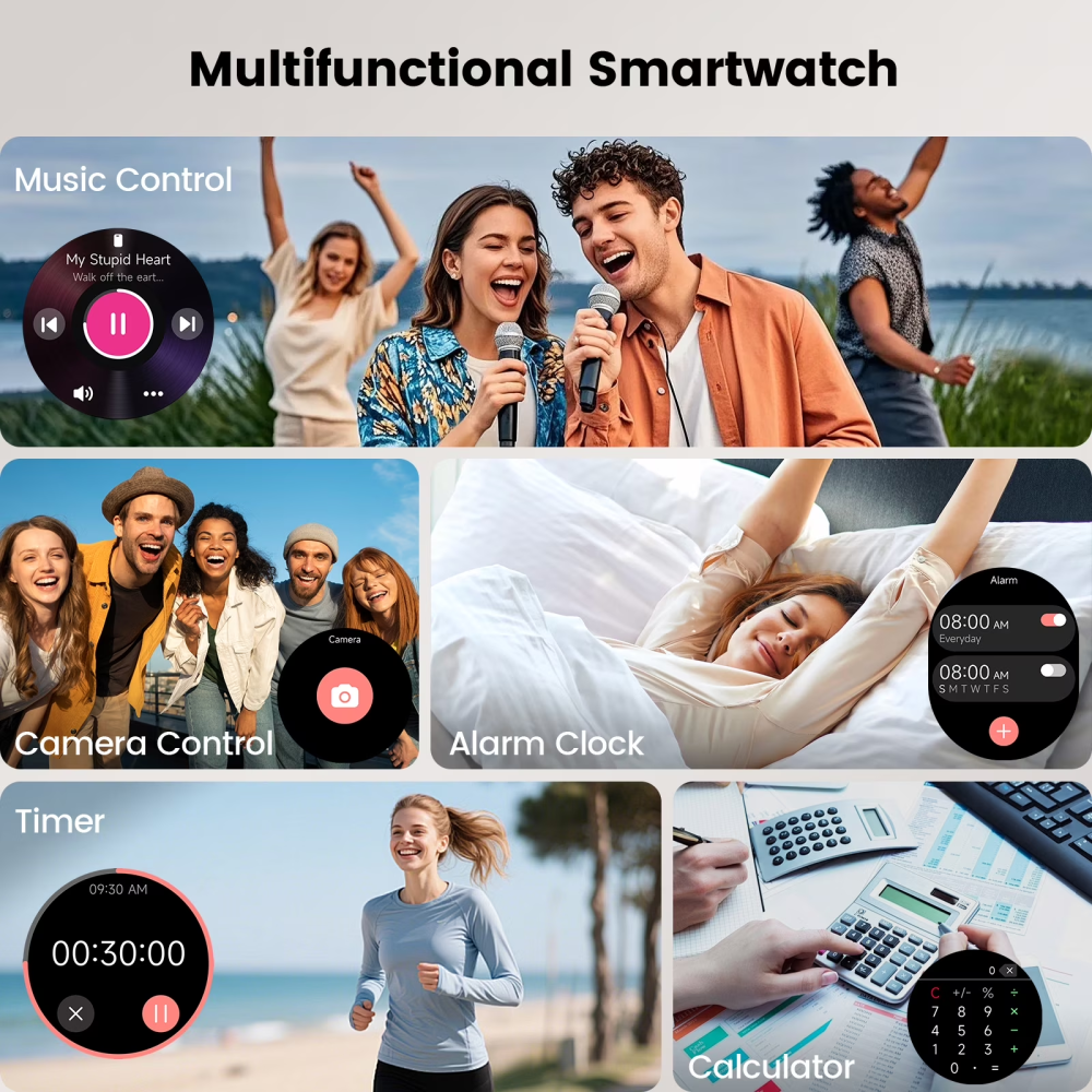 2026 Cillso Smart Watch Fits for Android and iPhone, 1.27" Vibrant HD Display Smartwatch for Men with Bluetooth Call, IP68 Waterproof Fitness Activity Tracker, Ideal Gift, Black