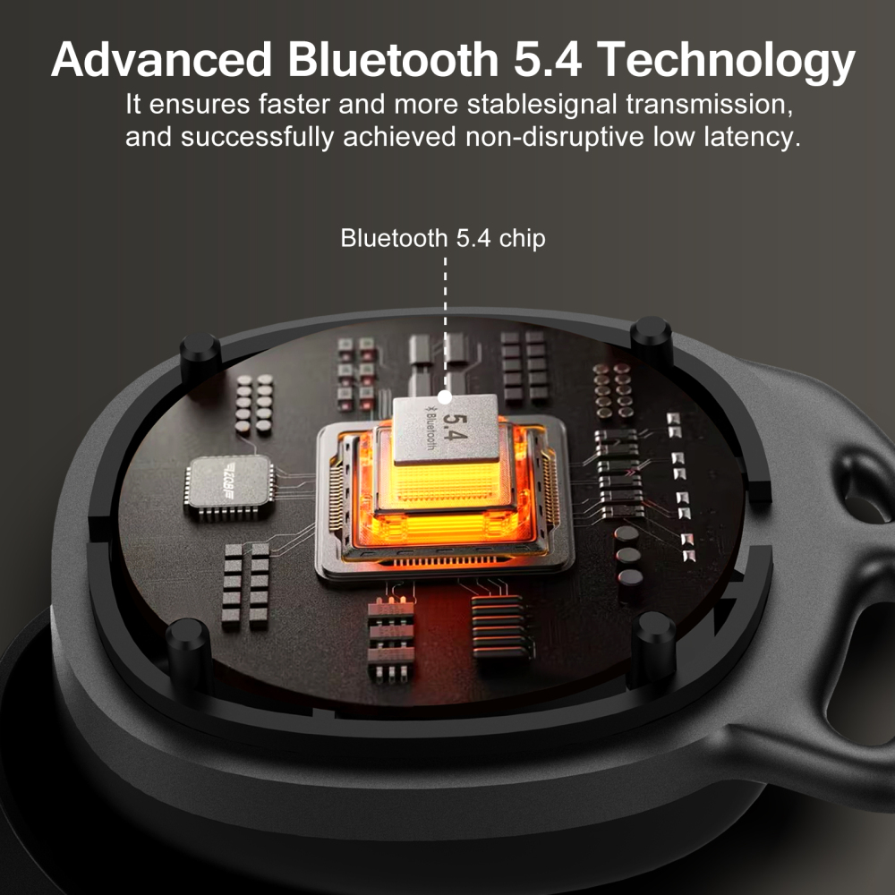 Wireless Earbuds, Bluetooth 5.4 Earphones in Ear with 4 ENC Noise Cancelling Mic, Mini Ear buds with 40H Playtime Hi-Fi Deep Bass, IP7 Waterproof Dual LED for Android and IOS, USB-C, for Gifts Black