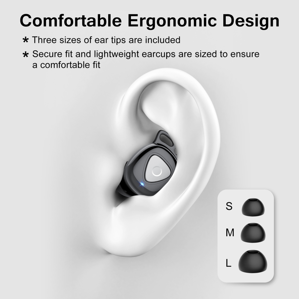 Wireless Earbuds, Bluetooth 5.4 Earphones in Ear with 4 ENC Noise Cancelling Mic, Mini Ear buds with 40H Playtime Hi-Fi Deep Bass, IP7 Waterproof Dual LED for Android and IOS, USB-C, for Gifts Black