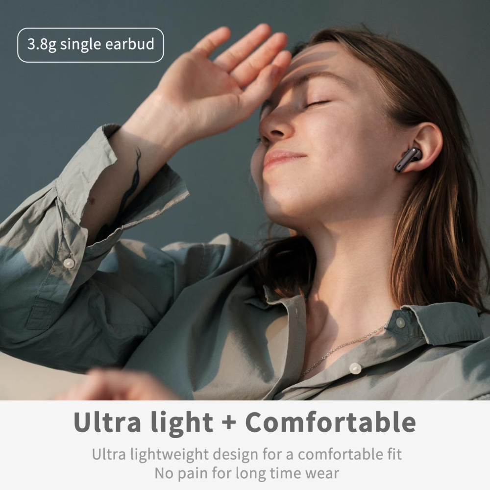 Wireless Earbuds, Bluetooth 5.4 Headphones in Ear with 4 ENC Noise Cancelling Mic, Wireless Earphones HiFi Stereo Deep Bass 40H Playtime, In-Ear Bluetooth Earbuds LED Display IP7 Waterproof, USB-C