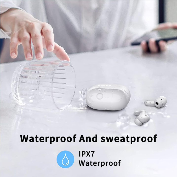 Wireless Earbuds, Bluetooth 5.4 Headphones in Ear with 4 ENC Noise Cancelling Mic, Wireless Earphones HiFi Stereo Deep Bass 40H Playtime, In-Ear Bluetooth Earbuds LED Display IP7 Waterproof