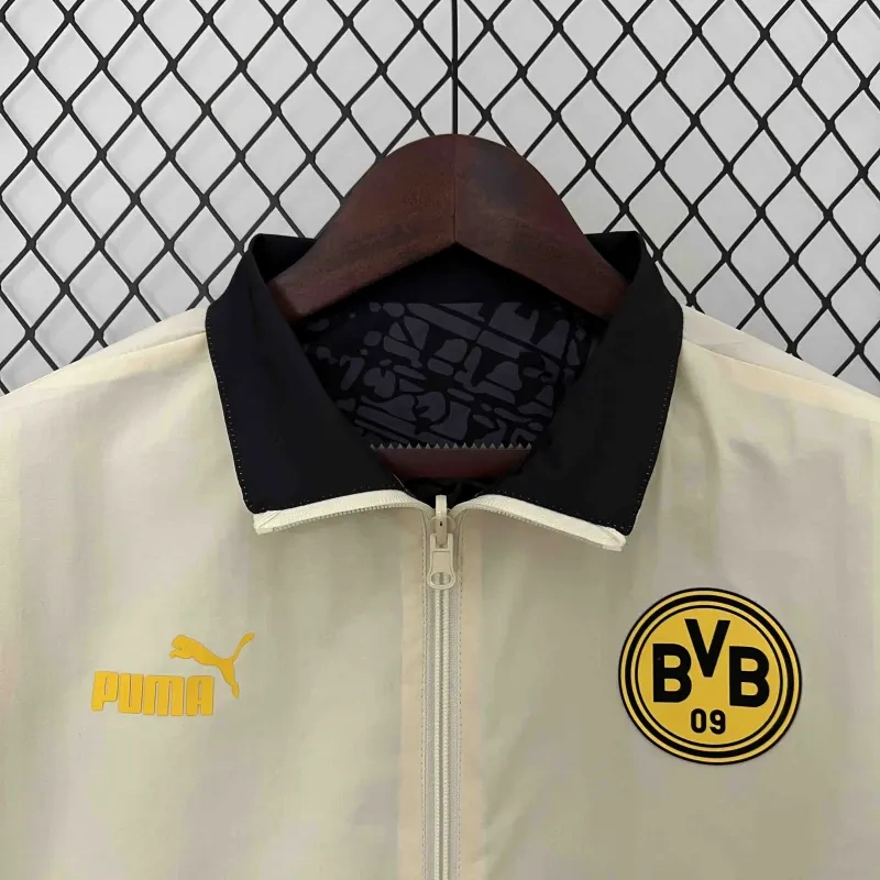 2024 Dortmund Trench Coat Reversible Windbreaker Double-Sides Jacket Sport