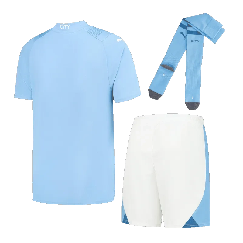 2023/24 Manchester City Home Whole Kit(Jersey+Shorts+Socks)