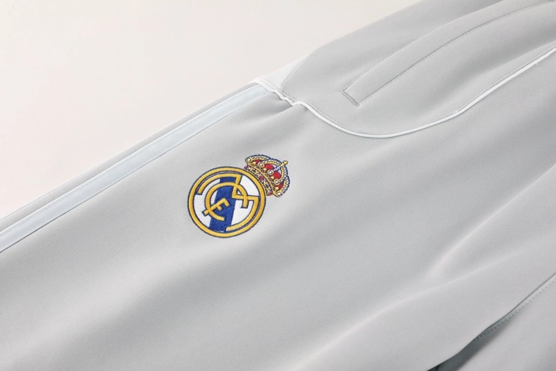 Real Madrid Training Kit White&Grey 2025-26 (Jacket+Pants)