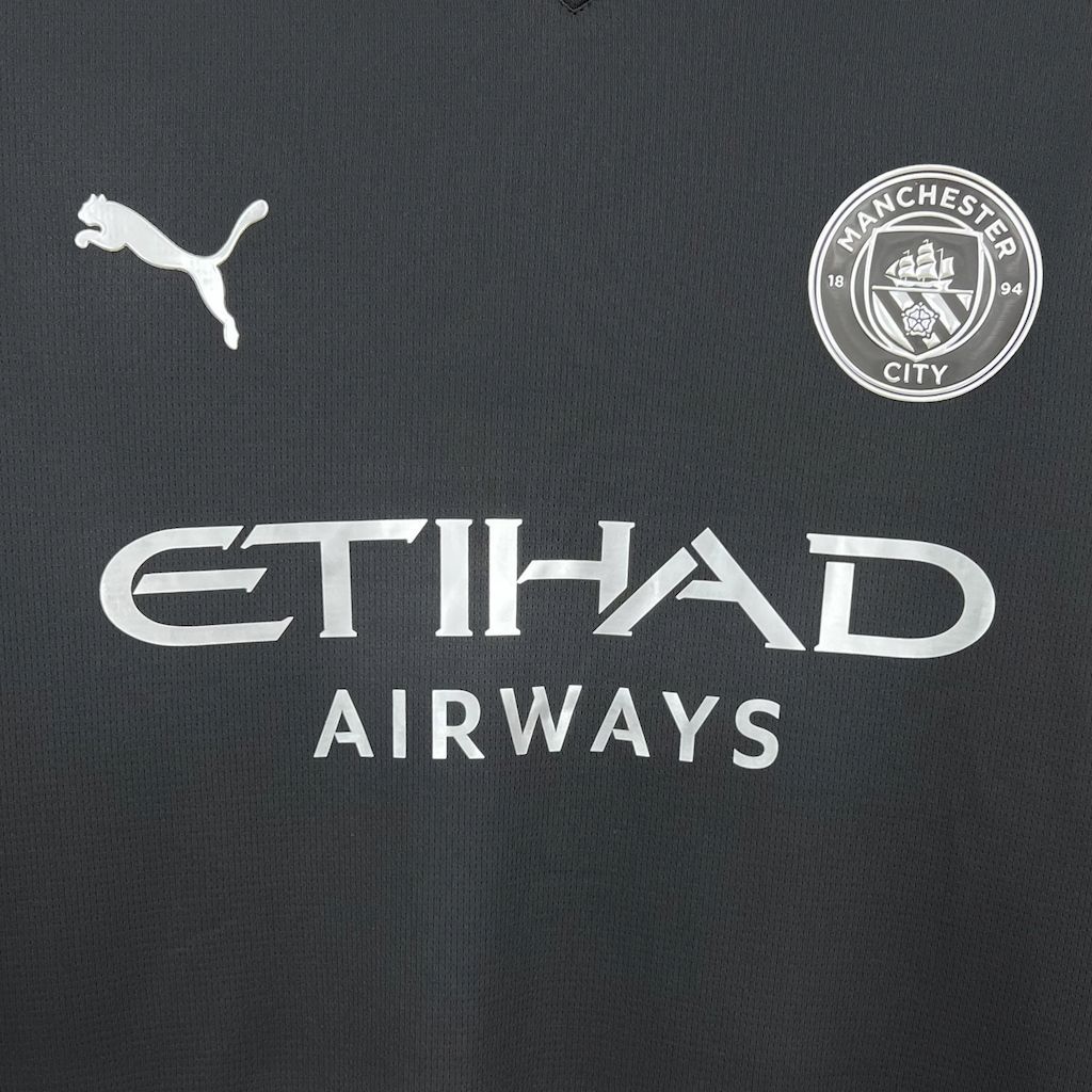 Manchester City Black Away Football Shirt 2025/2026  Fan  Version