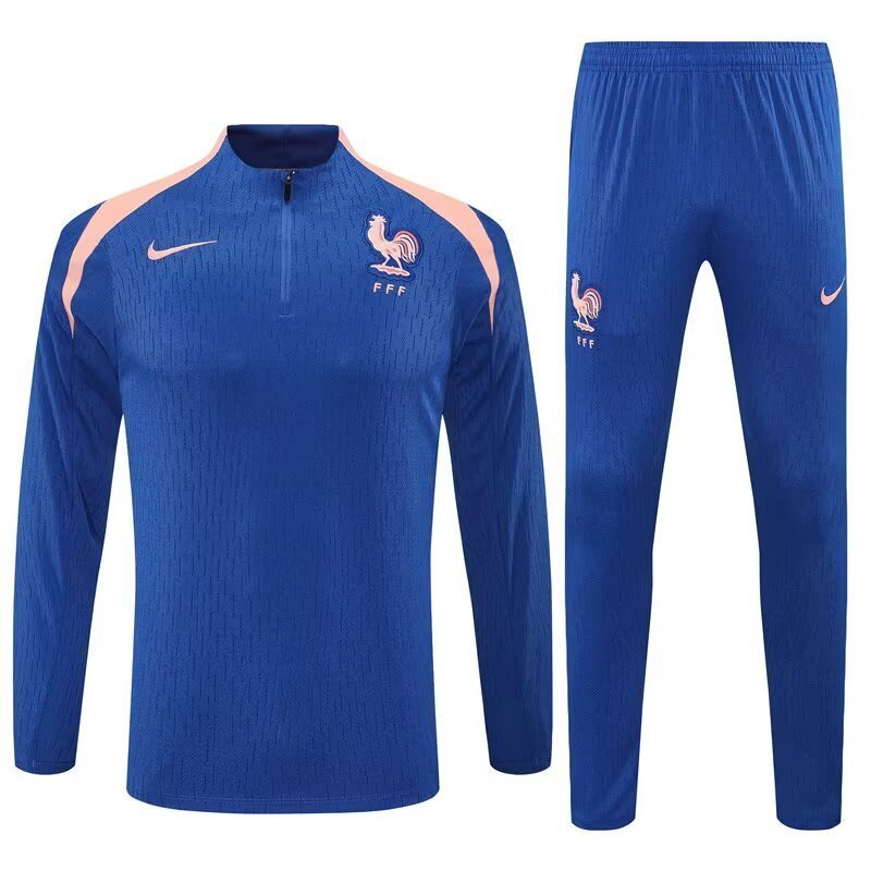 2025 France Blue Training Kits Long Football Track suits