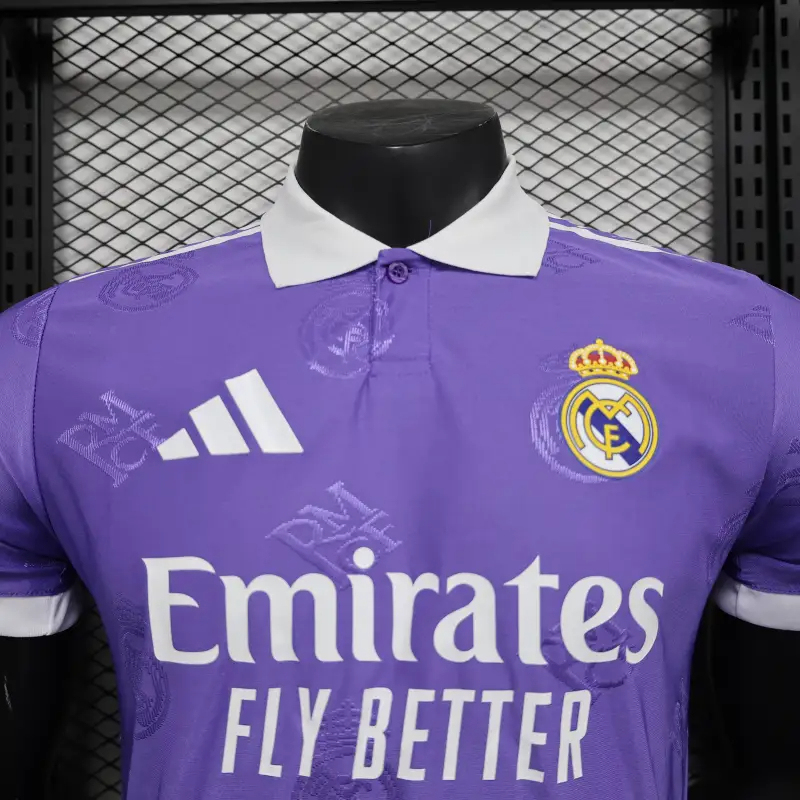2025-26 Real Madrid Men's Polo Shirt Purple