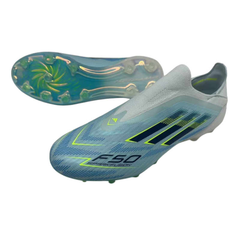 F50 without shoelace style fully knitted waterproof FG Football Shoes