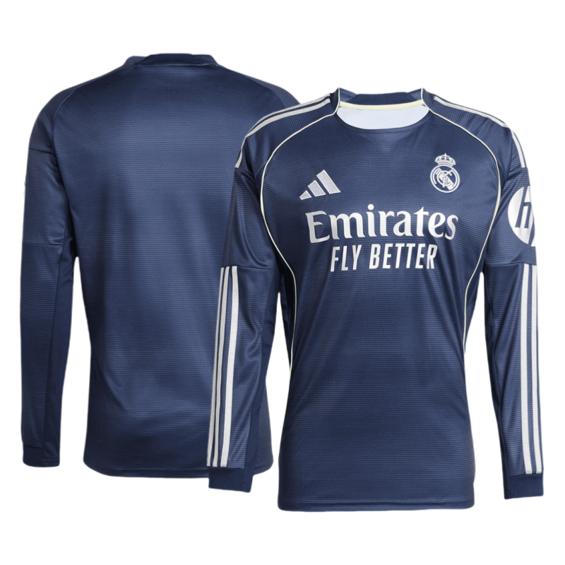 Real Madrid Long Sleeve Jersey Away Football Shirt 2025-26 Fan version