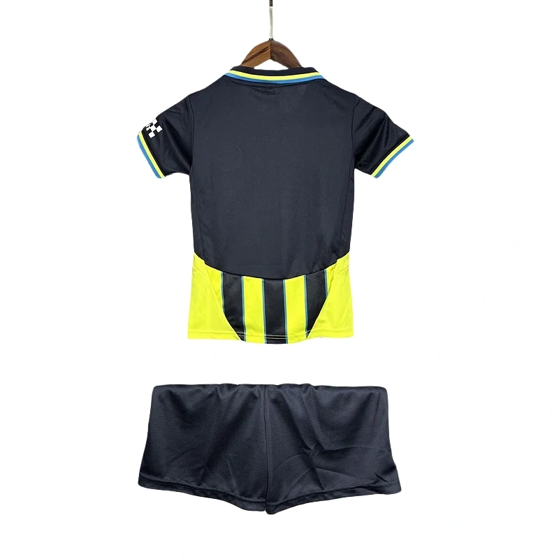 24-25 Manchester City Away Kids Kit Jersey+Shorts