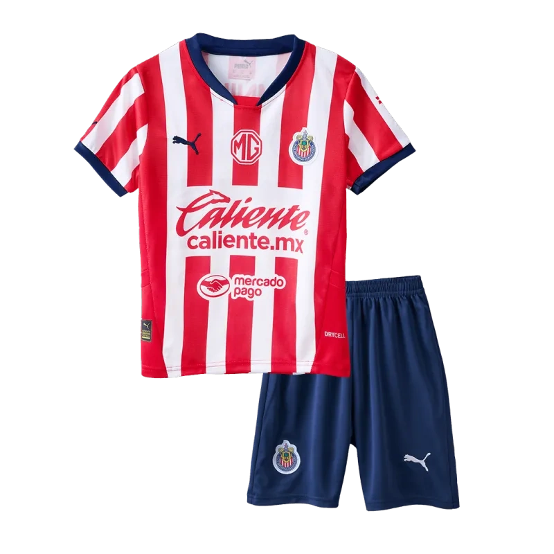 24-25 Chivas Home Soccer Kids kit Jersey+Shorts