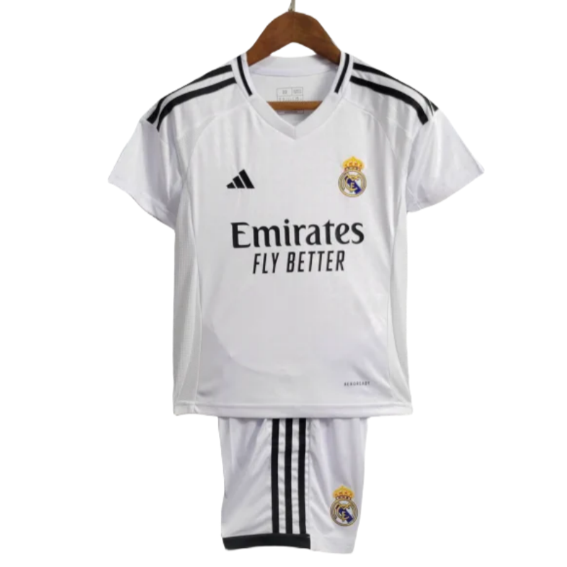 24-25 Real Madrid Home Kids Kit Jersey+Shorts