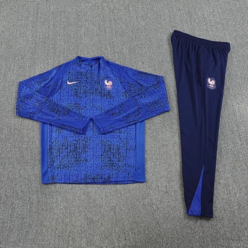2026 France World cup Training Kit (Sweatshirt +Pants) Blue