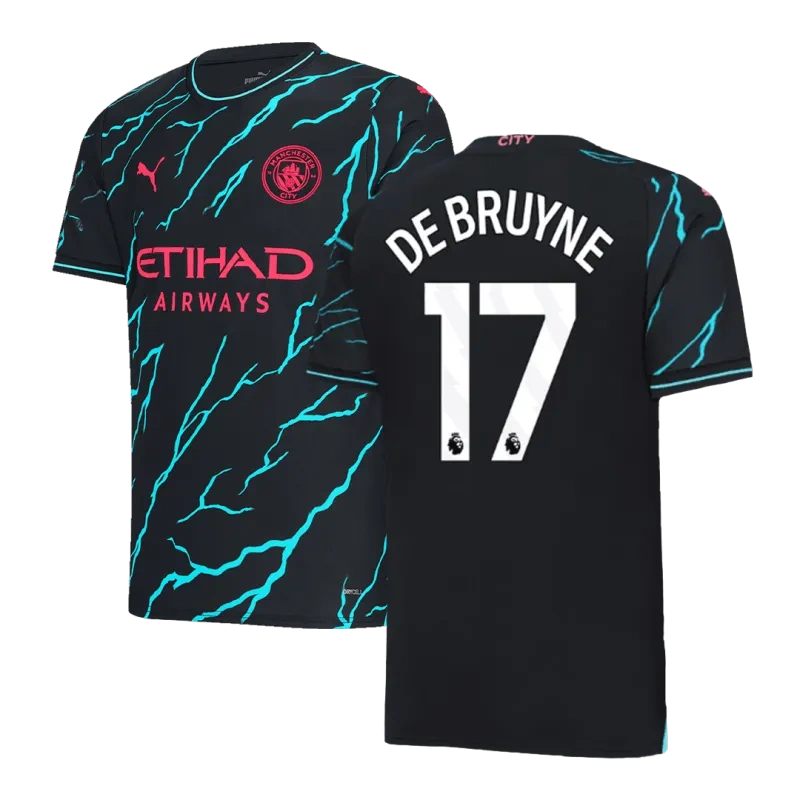 2023/24 HAALAND #9 DE BRUYNE #17 J.ALVAREZ #19 FODEN #47 Manchester City Third Away Jersey
