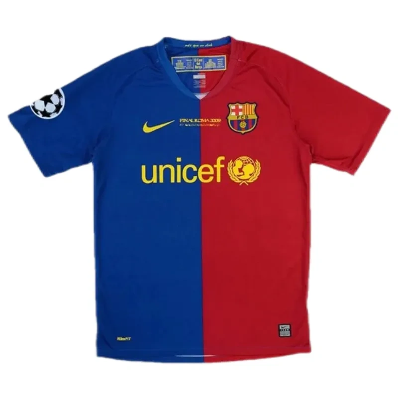 08-09 Barcelona A.INIESTA #8 UCL Final Retro Jersey Home