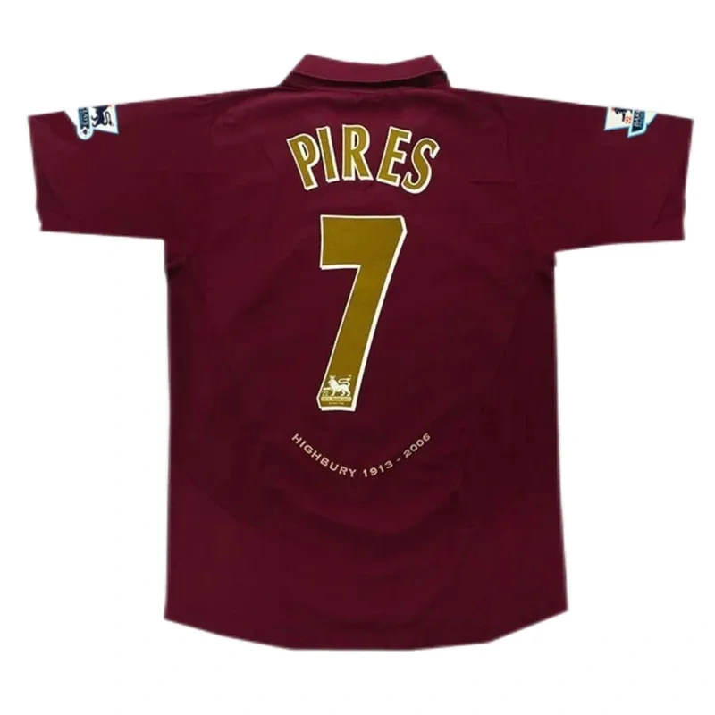 05-06 Arsenal Henry #14 Bergkamp #10 Pires #7 FABREGAS #15 Retro Jersey Home