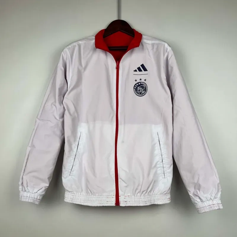 2023-2024 Ajax Reversible Windbreaker（Red-White）Soccer Jersey 1:1 Thai Quality