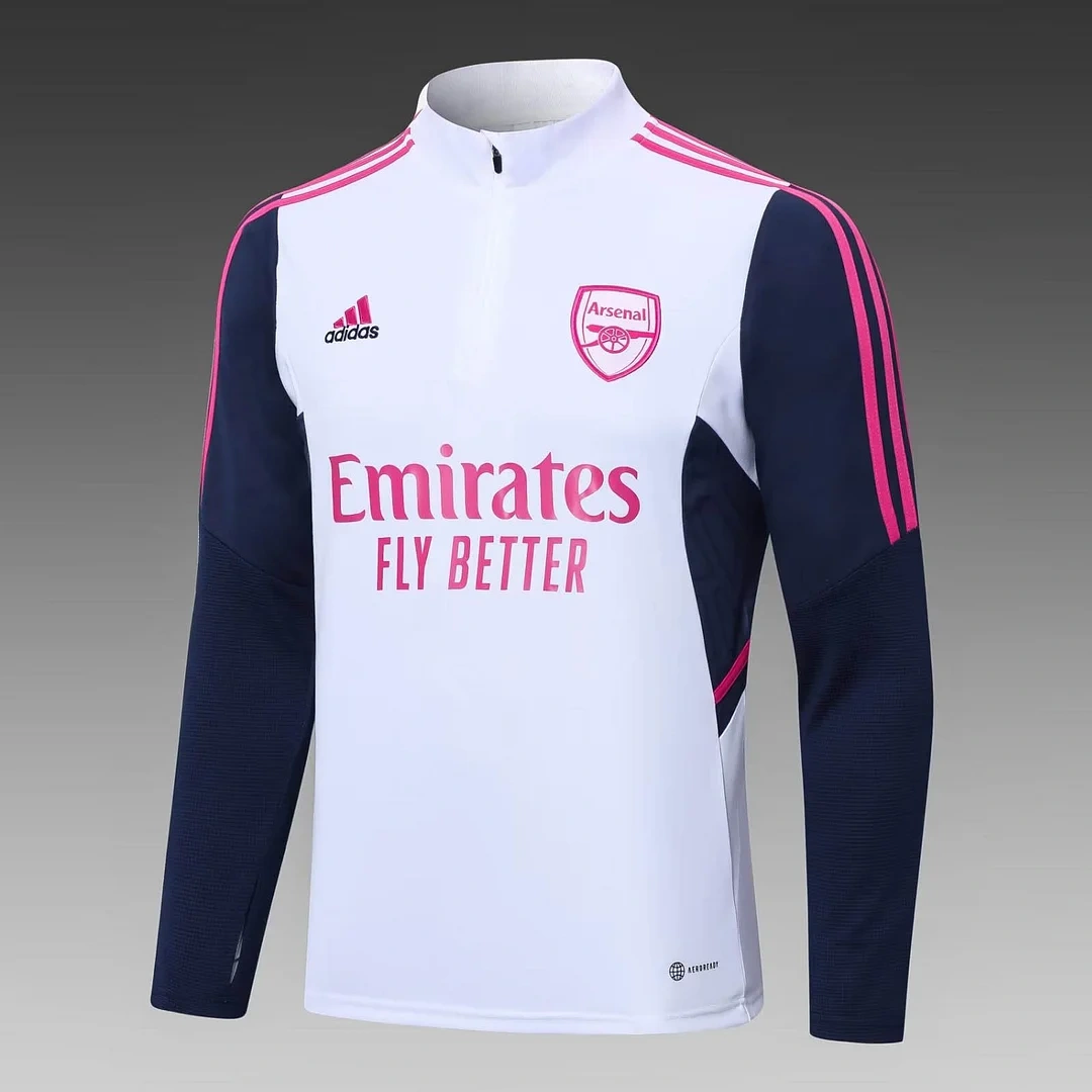 Arsenal Half-Pull Training Suit White Football Shirt 2022/2023
