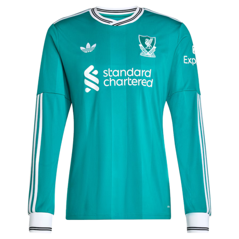 Liverpool Long Sleeve Third away green football jersey 2025-26 Fan version