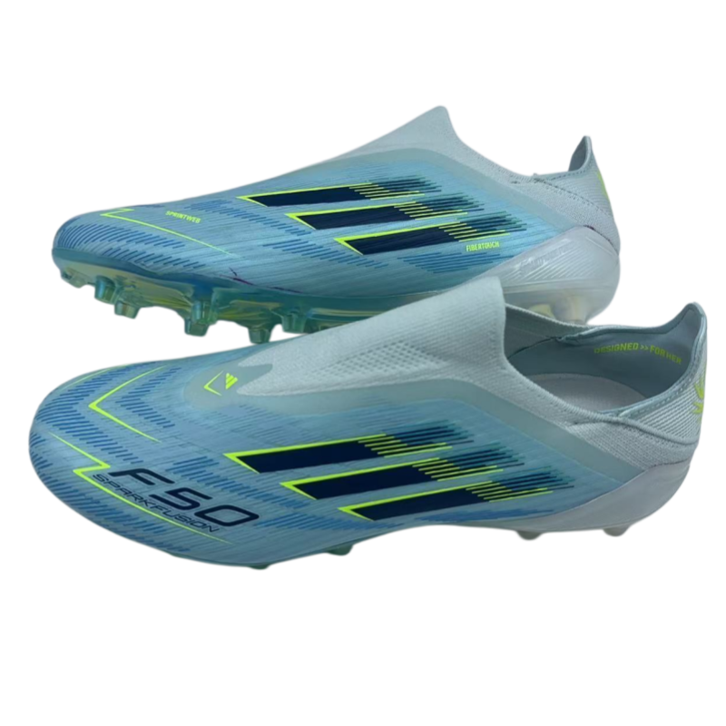 F50 without shoelace style fully knitted waterproof FG Football Shoes
