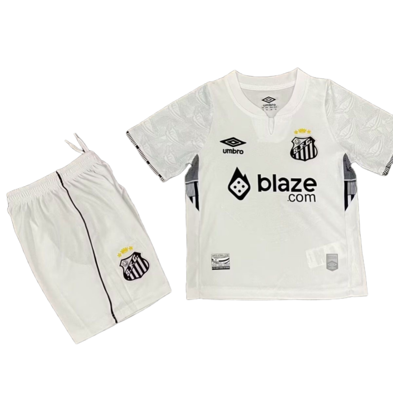 Santos home football jersey for Kids 2024-25 season