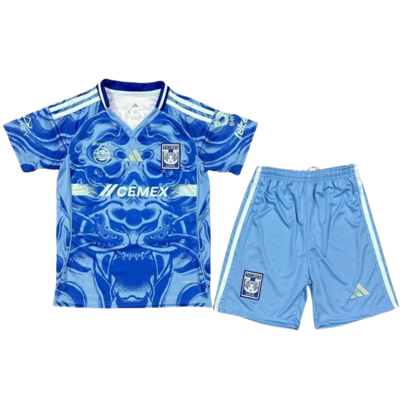 Tigres UANL Away Kids Kit Jersey+Shorts 2025/26 Soccer Jersey